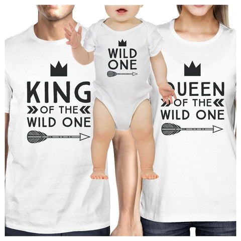 King Wild One Mens White Graphic T-Shirt Fathers Day Gifts For Him