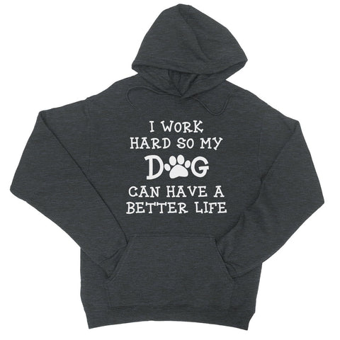 Work Hard Dog Life Mens/Unisex Pullover Hooded Sweatshirt