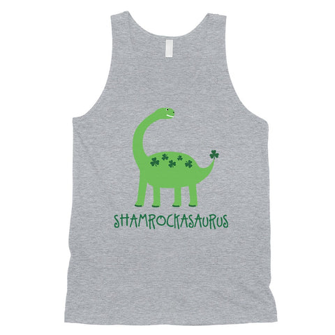 Shamrock Saurus Mens Tank Top Funny New Dad St Patrick's Day Shirt