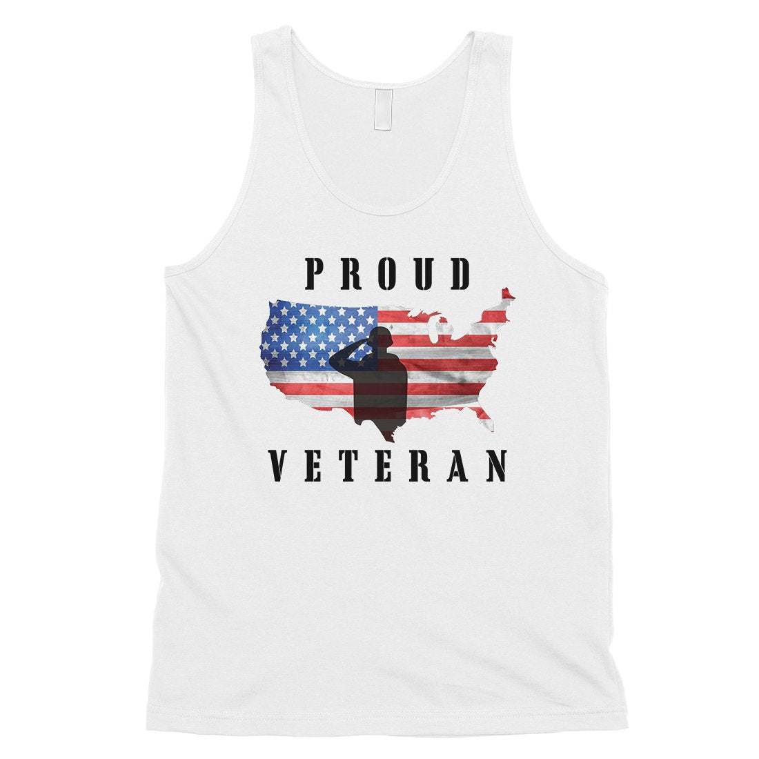 Proud Veteran Mens Graphic Tank Top 4th of July Gift For Army Dad