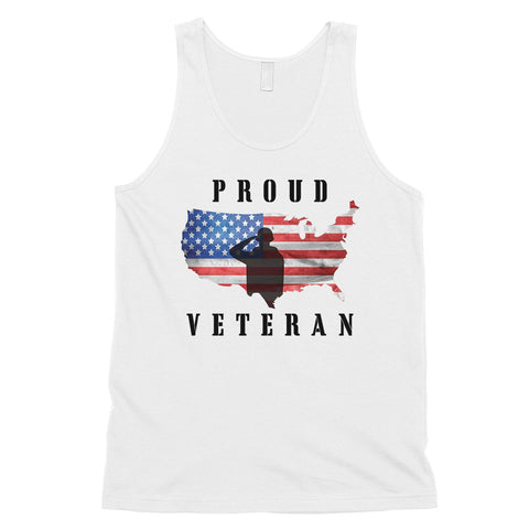 Proud Veteran Mens Graphic Tank Top 4th of July Gift For Army Dad