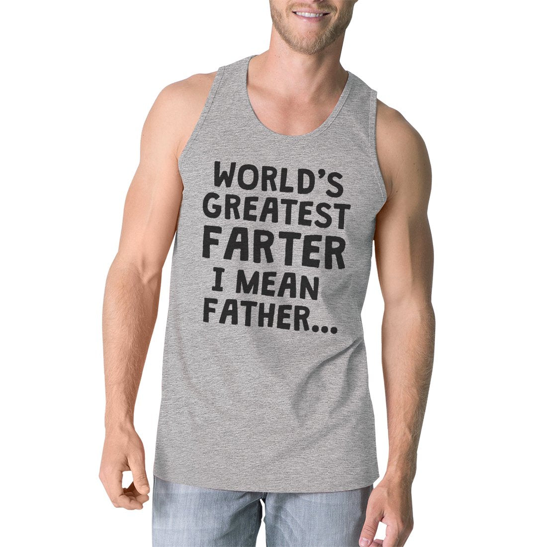 Farter Father Mens Super Cute Fathers Day Sleeveless Top Best Gift