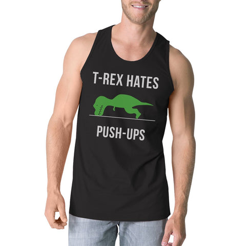 T-Rex Push Ups Mens Sleeveless Tee Shirt Cotton Made Tank Top Gift