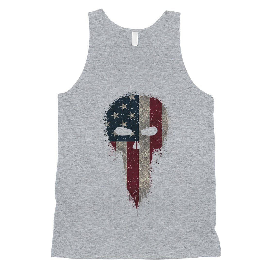 Vintage American Skull Mens Graphic Tank Top Gift For 4th of July