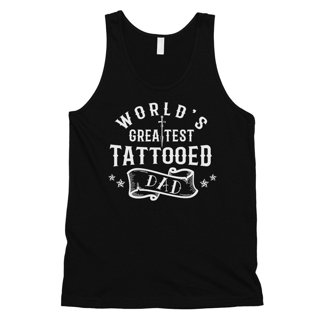 Greatest Tattooed Dad Mens Tough Dad Celebration Sleeveless Top