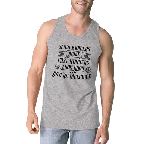 Slow Fast Runners Mens Graphic Tank Top Funny Workout Gift For Him