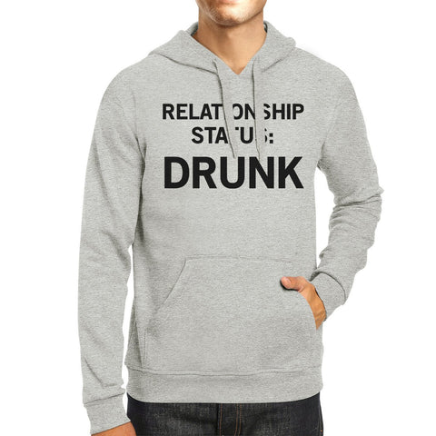 Relationship Status Unisex Grey Fleece Hoodie Humorous Graphic