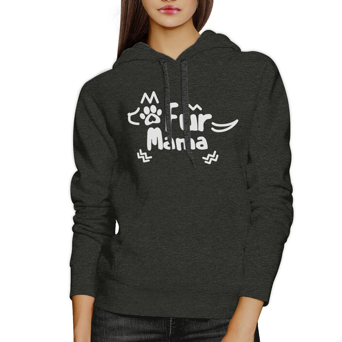 Fur Mama Dark Gray Unisex Hoodie Creative Gift Idea For Mothers Day