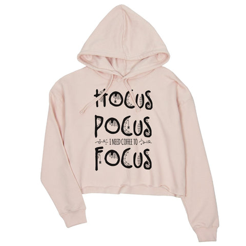 Hocus Pocus Focus Womens Crop Hoodie