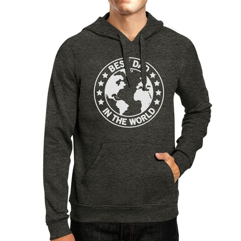 World Best Dad Dark Gray Unisex Hoodie Funny Design Top For Dad