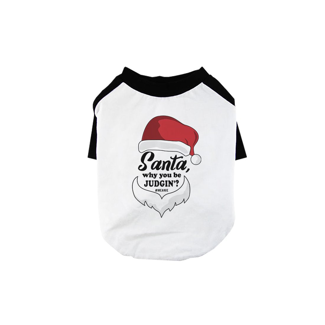 Santa Be Judging Pet Baseball Shirt for Small Dogs