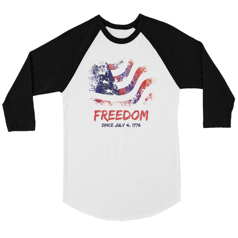 Freedom Since July 4th Womens Baseball Shirt 4th of July Raglan Tee