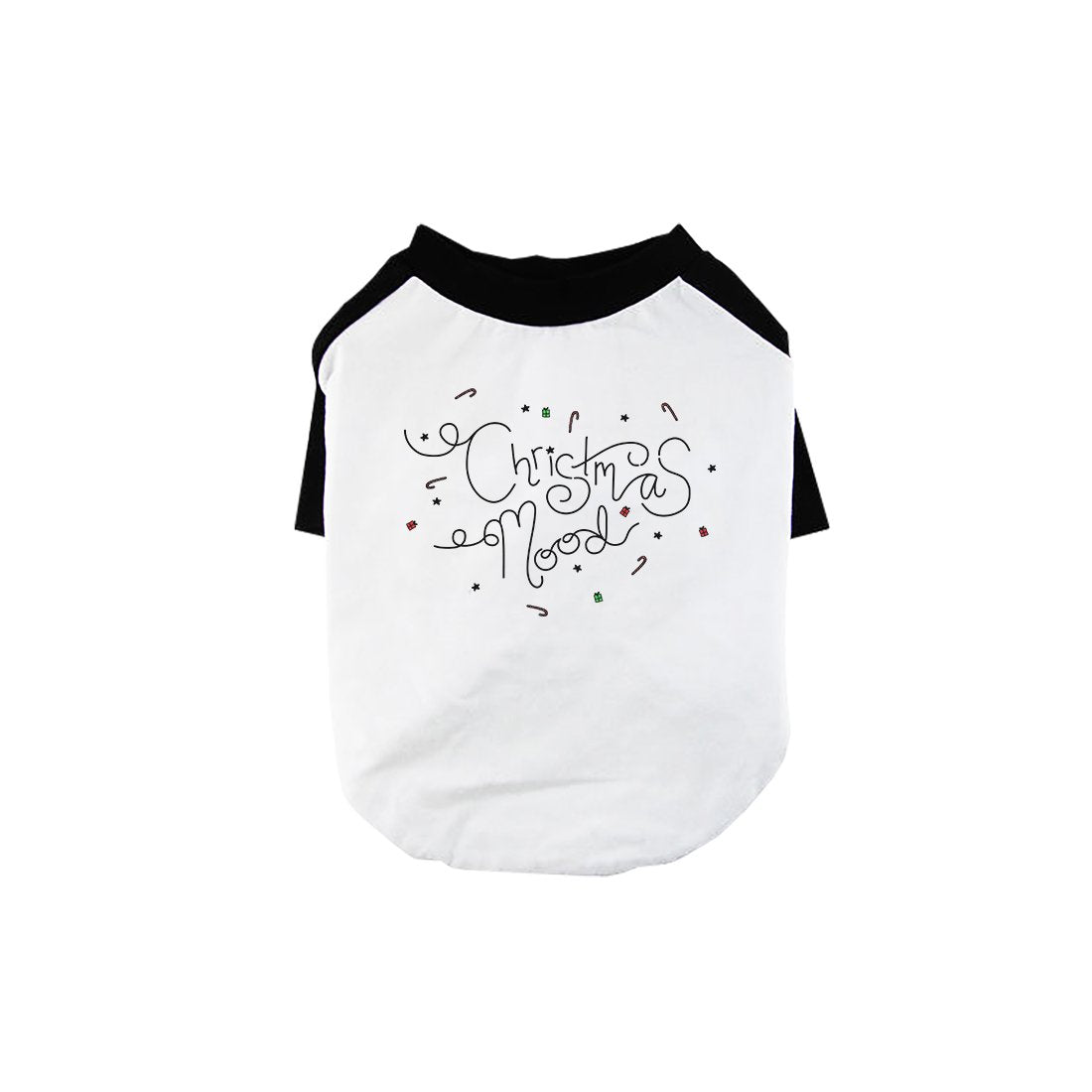 Christmas Mood Pet Baseball Shirt for Small Dogs