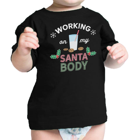 Working On My Santa Body Baby Black Shirt