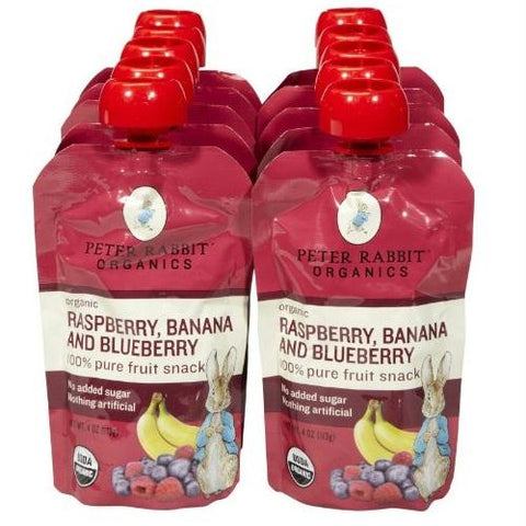 Peter Rabbit Organics Raspberryxblueberryxbanana (10x4 Oz)