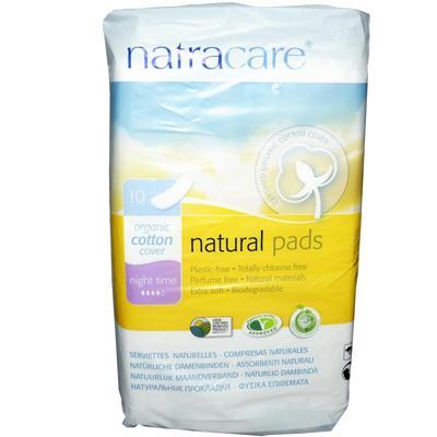 Natracare Night Time Overnight Pads (1x10 Ct)