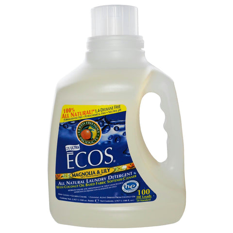 Earth Friendly Ecos Magnolia & Lilies Ultra Liquid Detergent (4x100 Oz)