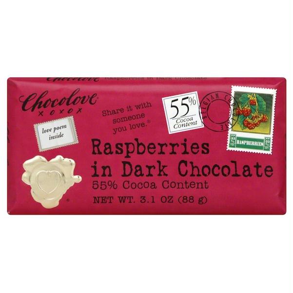 Chocolove Dark Choc/rspberry (12x3.1oz )