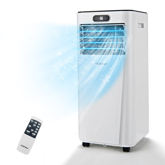 10000 BTU 4-in-1 Portable Air Conditioner with Dehumidifier and Fan Mode-White