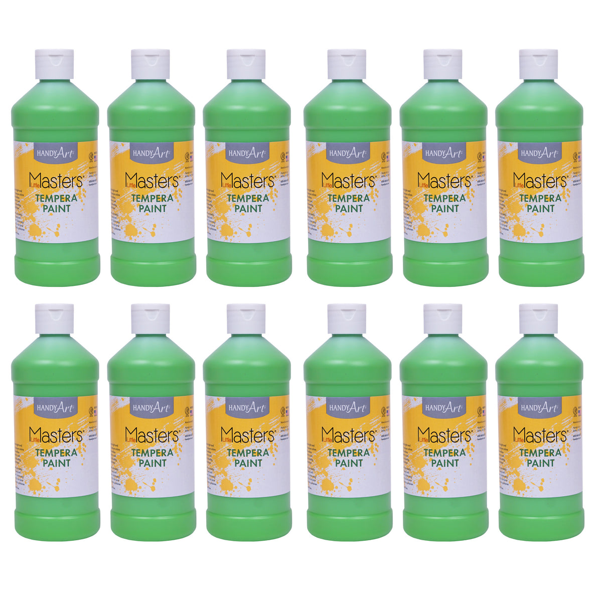 Little Masters® Tempera Paint, Light Green, 16 oz., Pack of 12