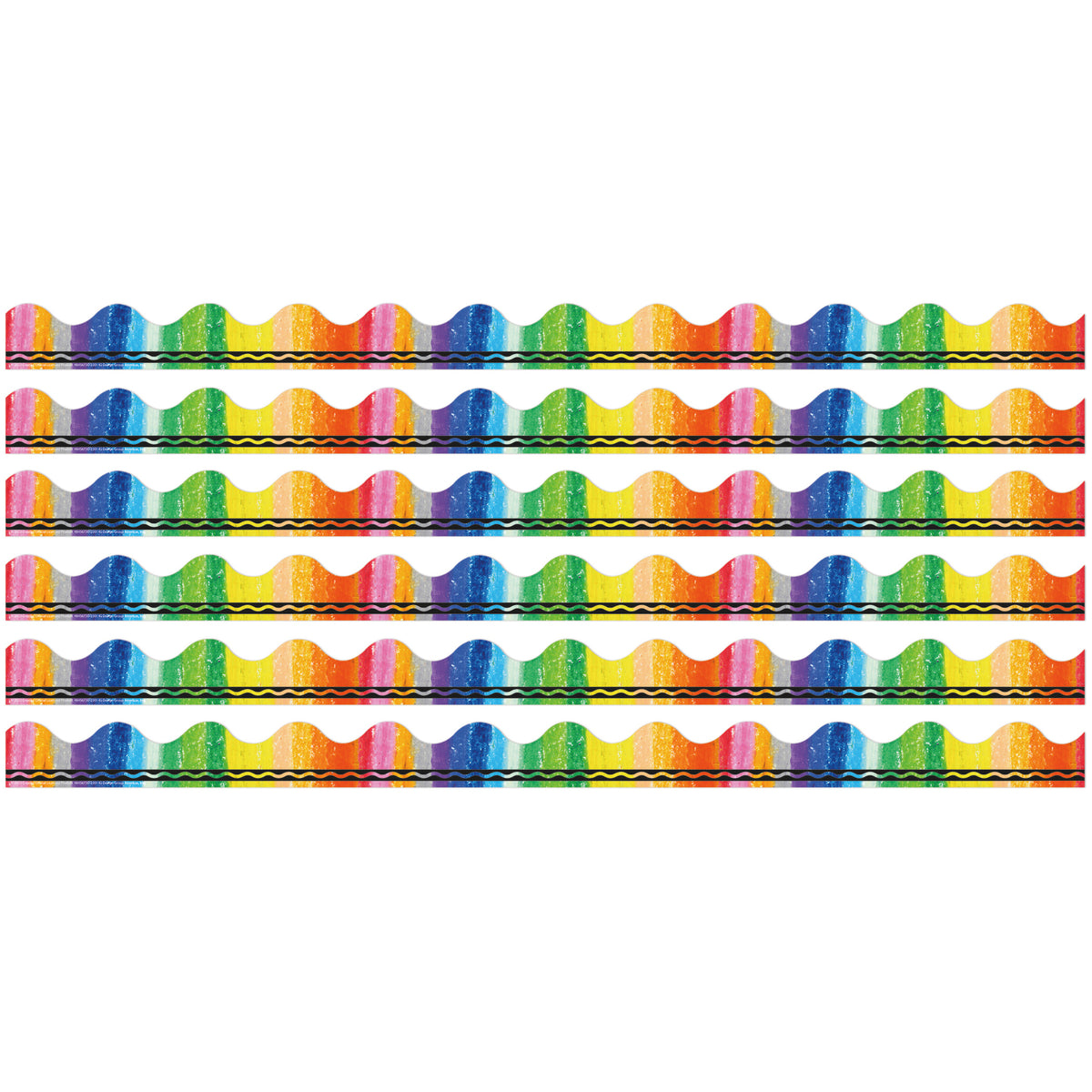 Crayola® Rainbow Deco Trim®, 37 Feet Per Pack, 6 Packs