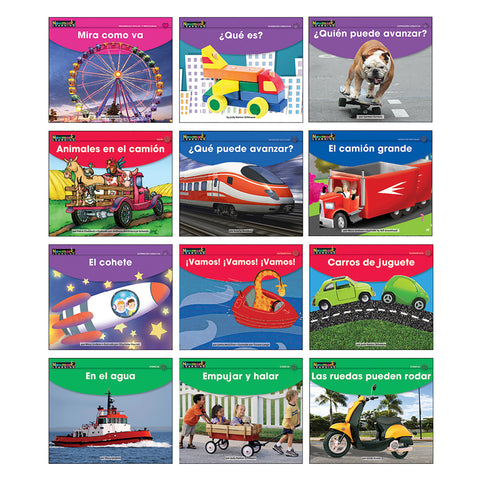 Early Rising Readers Transportation Theme Set, Spanish