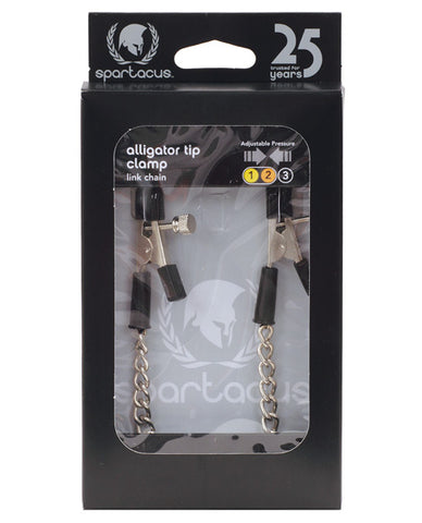 Spartacus Adjustable Alligator Nipple Clamps W/link Chain