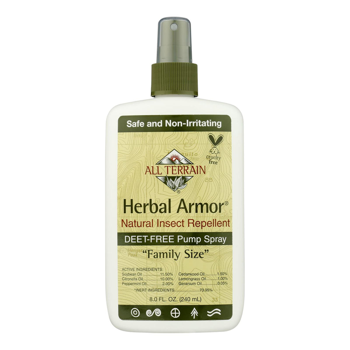 All Terrain - Herbal Armor Natural Insect Repellent Family Size - 8 Fl Oz