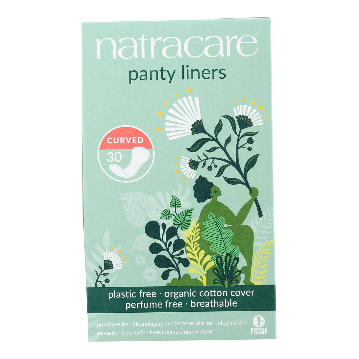 Natracare Natural Curved Panty Liners - 30 Pack