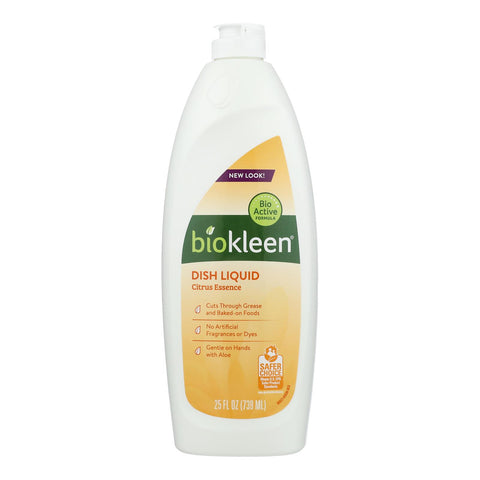 Biokleen Dish Liquid - Natural - Citrus Essence - Hand Moisturizing - 25 Oz - Case Of 6