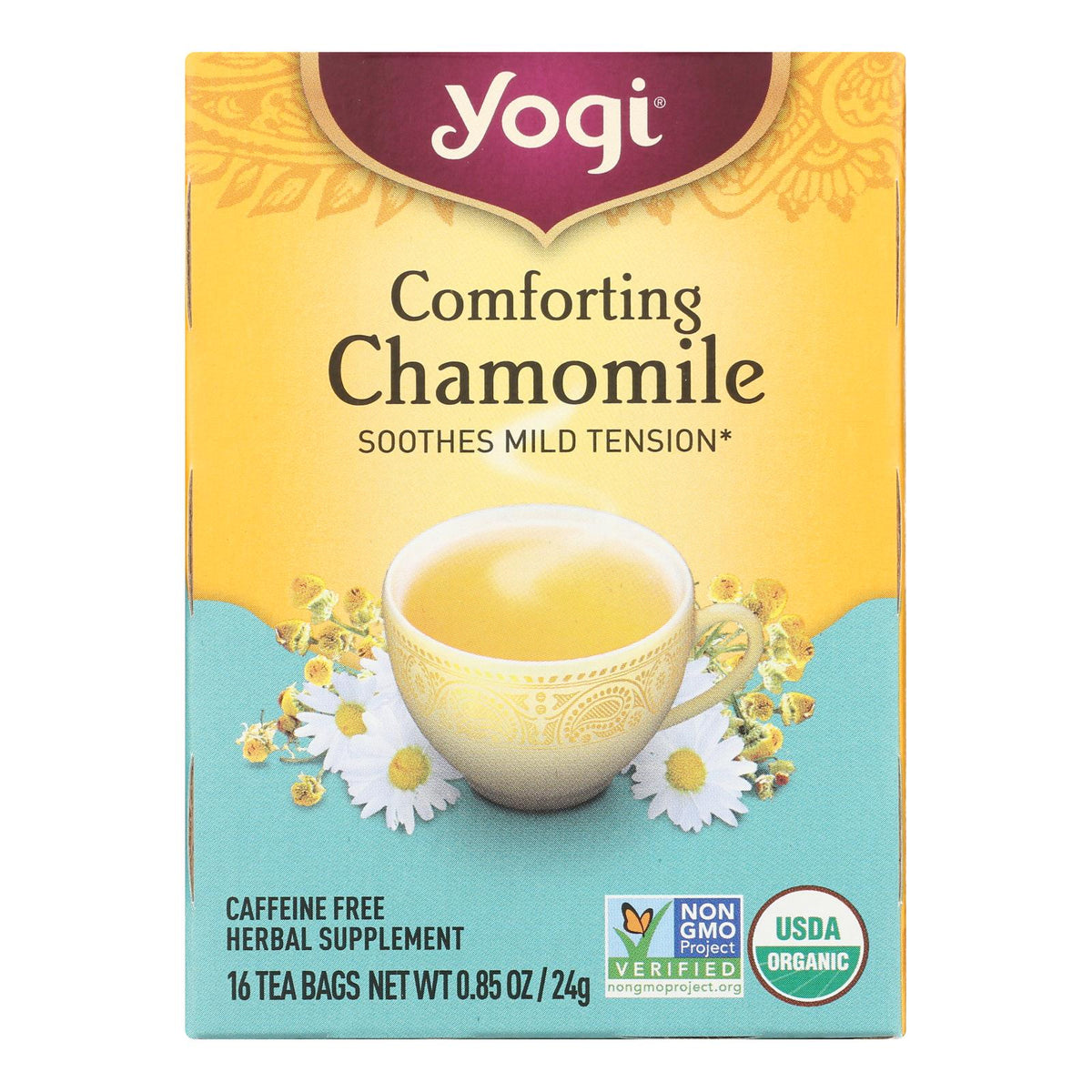 Yogi Organic Comforting Chamomile - 16 Tea Bags - Case Of 6