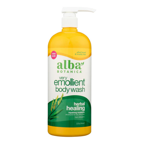 Alba Botanica - Very Emollient Bath And Shower Gel - Herbal Healing - 32 Fl Oz