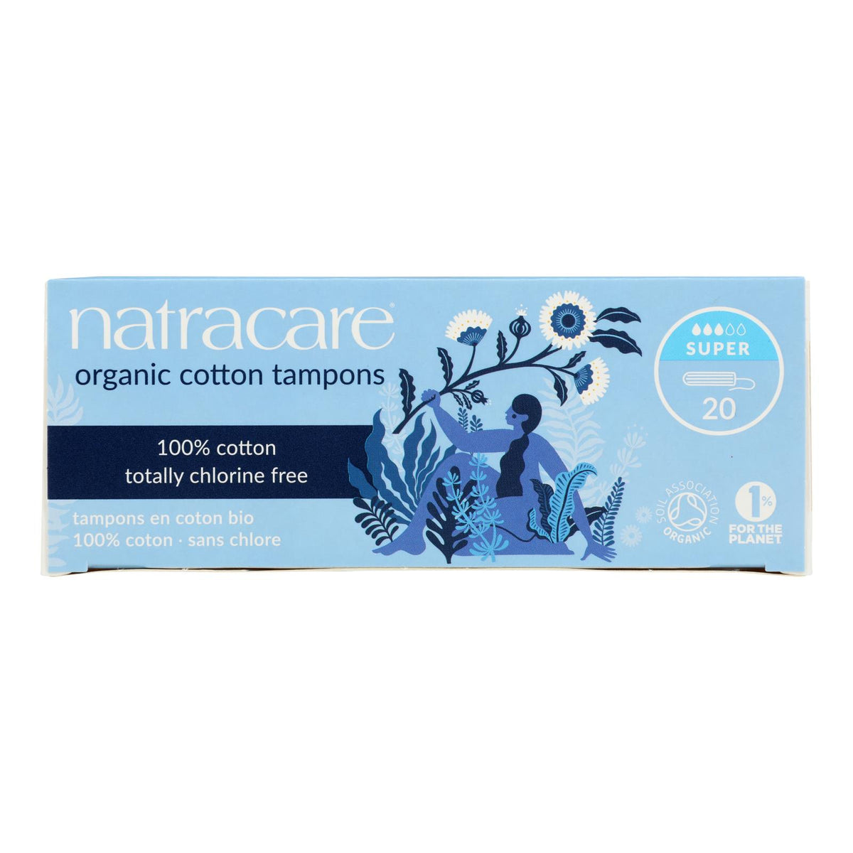 Natracare 100% Organic Cotton Tampons Super - 20 Tampons