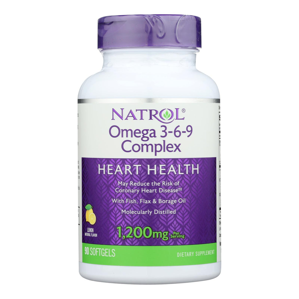 Natrol Omega 3-6-9 Complex Lemon - 90 Softgels