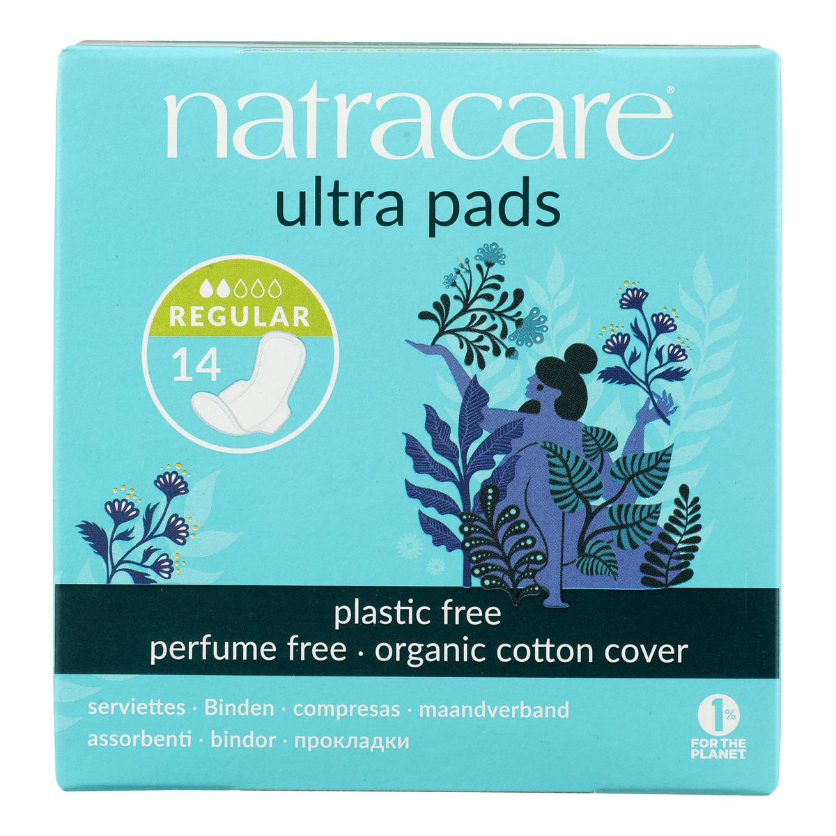 Natracare Natural Ultra Pads W/wings Regular W/organic Cotton Cover -  14 Pack