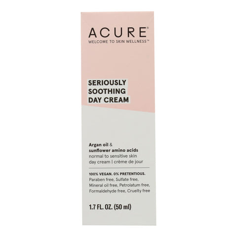 Acure Sensitive Facial Cream - Argan Oil And Sunflower Amino Acids - 1.75 Fl Oz.