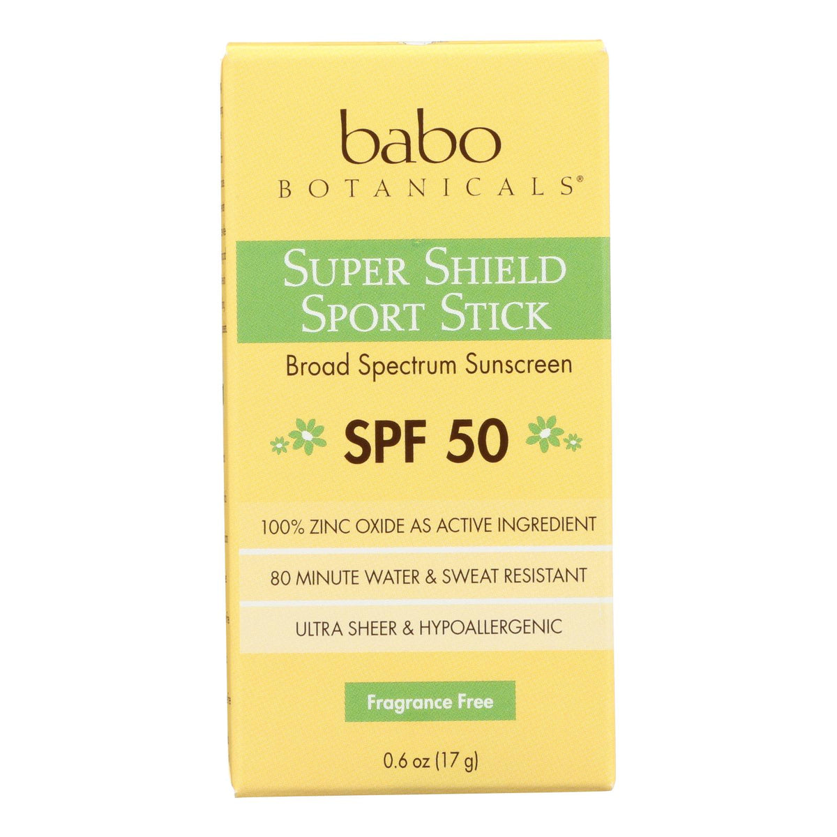 Babo Botanicals - Sunscreen - Fragrance Free - 1 Each - .6 Fl Oz.