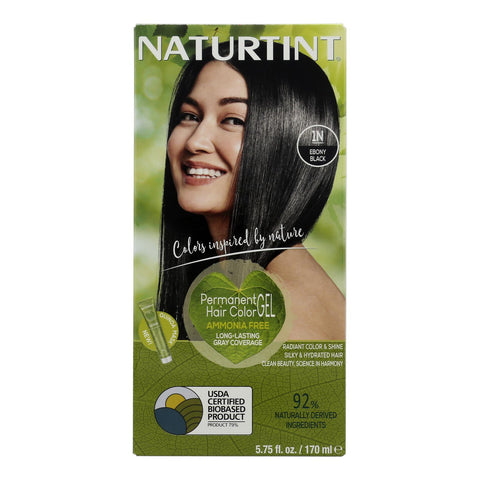 Naturtint Hair Color - Permanent - 1n - Ebony Black - 5.28 Oz