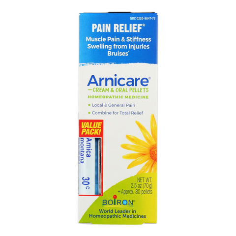 Boiron - Arnicare Cream Value Pack With 30 C Blue Tube - 2.5 Oz