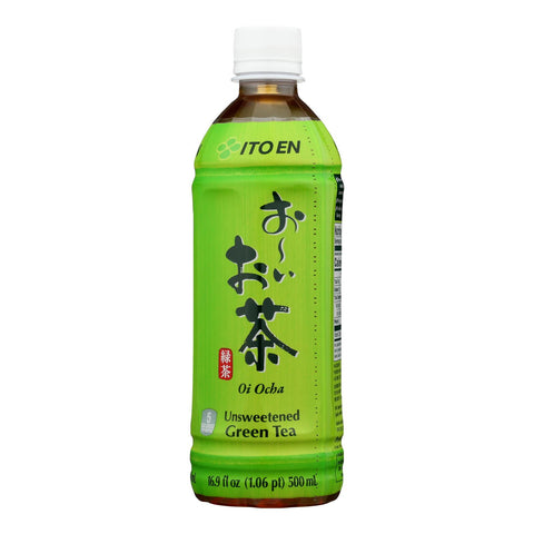 Ito En Oi Ocha Unsweetened Japanese Green Tea - Case Of 12 - 16.9 Oz