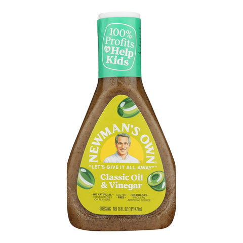 Newman's Own Red Wine Dressing - Vinegar And Olive Oil - Case Of 6 - 16 Fl Oz.