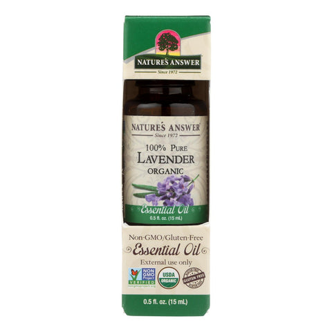 Nature's Answer - Organic Essential Oil - Lavender - 0.5 Oz.