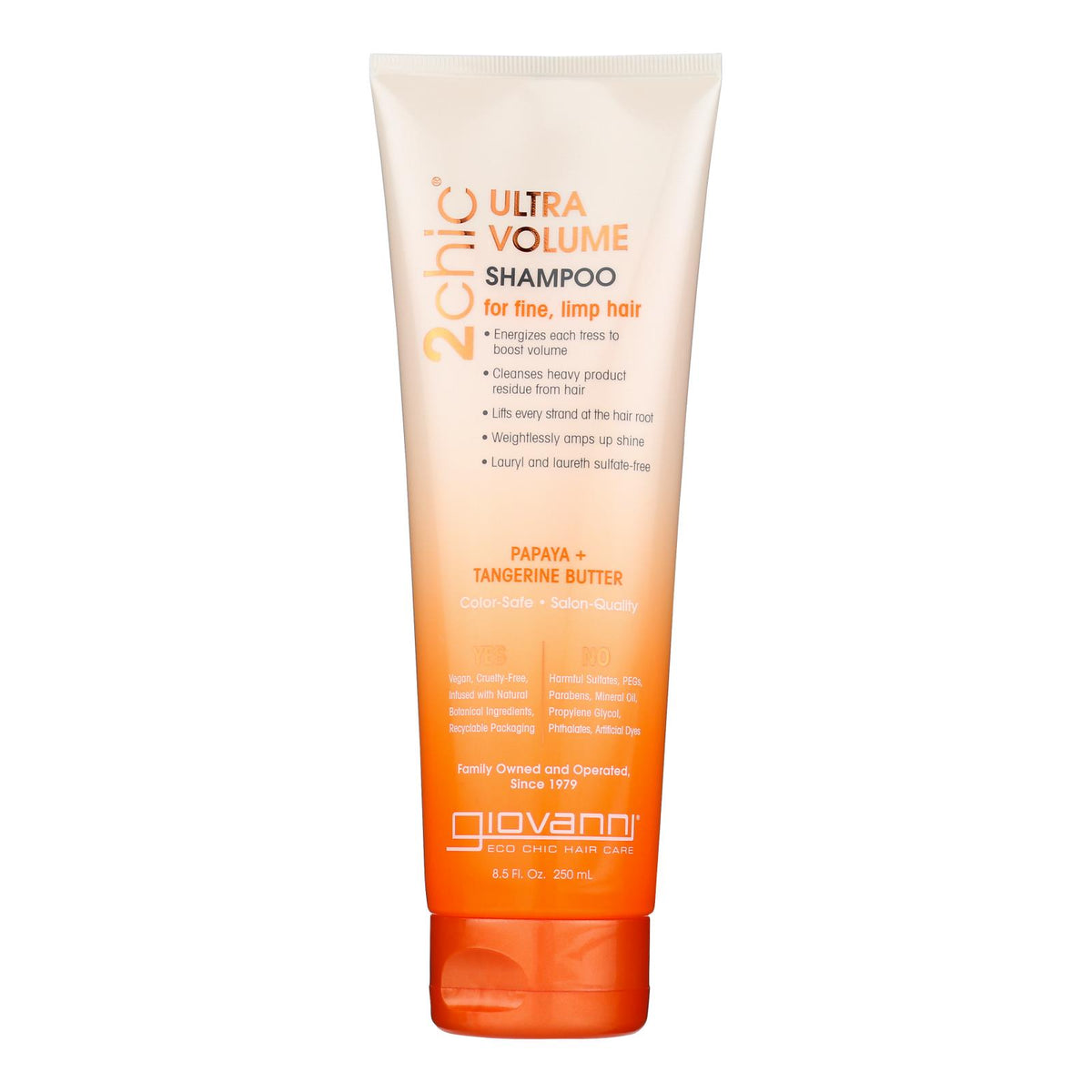 Giovanni Hair Care Products 2chic Shampoo - Ultra-volume Tangerine And Papaya Butter - 8.5 Fl Oz