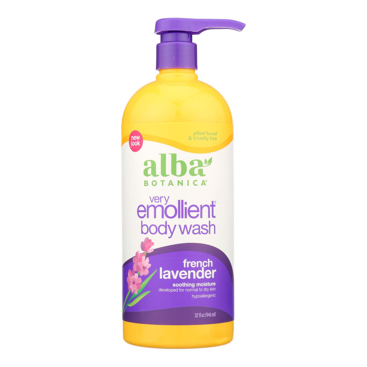 Alba Botanica - Very Emollient Bath And Shower Gel - French Lavender - 32 Fl Oz