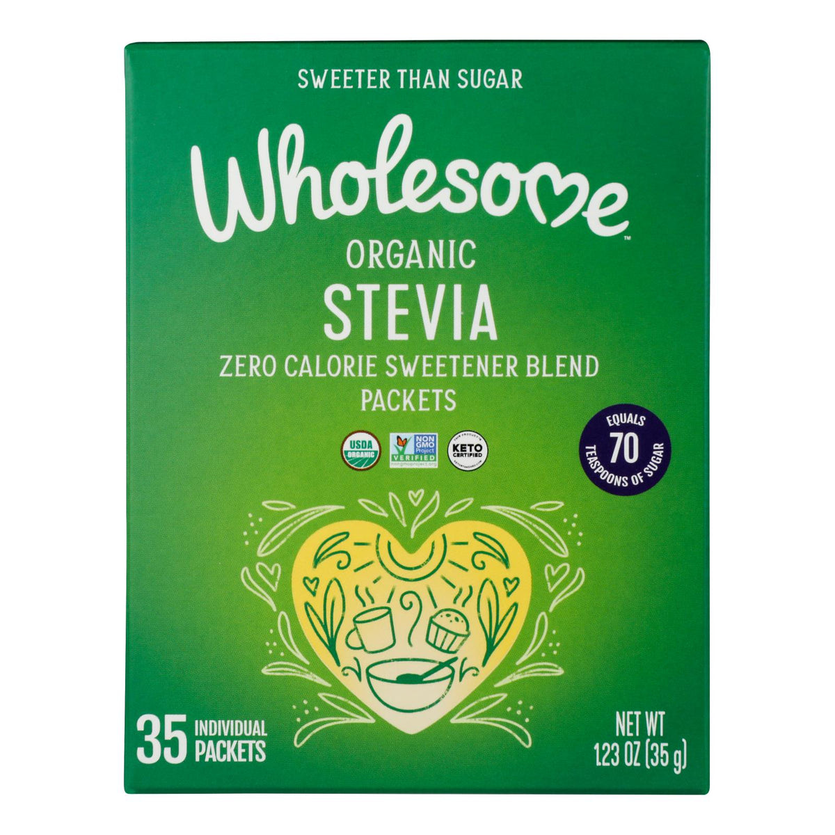 Wholesome Sweeteners Stevia - Organic - 35 Count - 1.23 Oz - Case Of 6