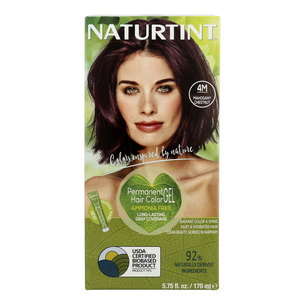 Naturtint Hair Color - Permanent - 4m - Mahogany Chestnut - 5.28 Oz