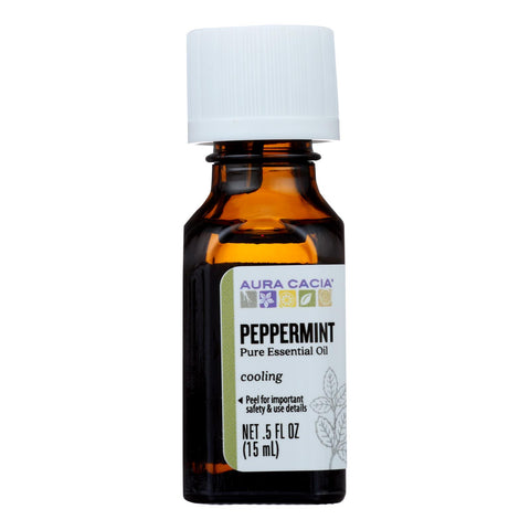 Aura Cacia - Pure Essential Oil Peppermint - 0.5 Fl Oz