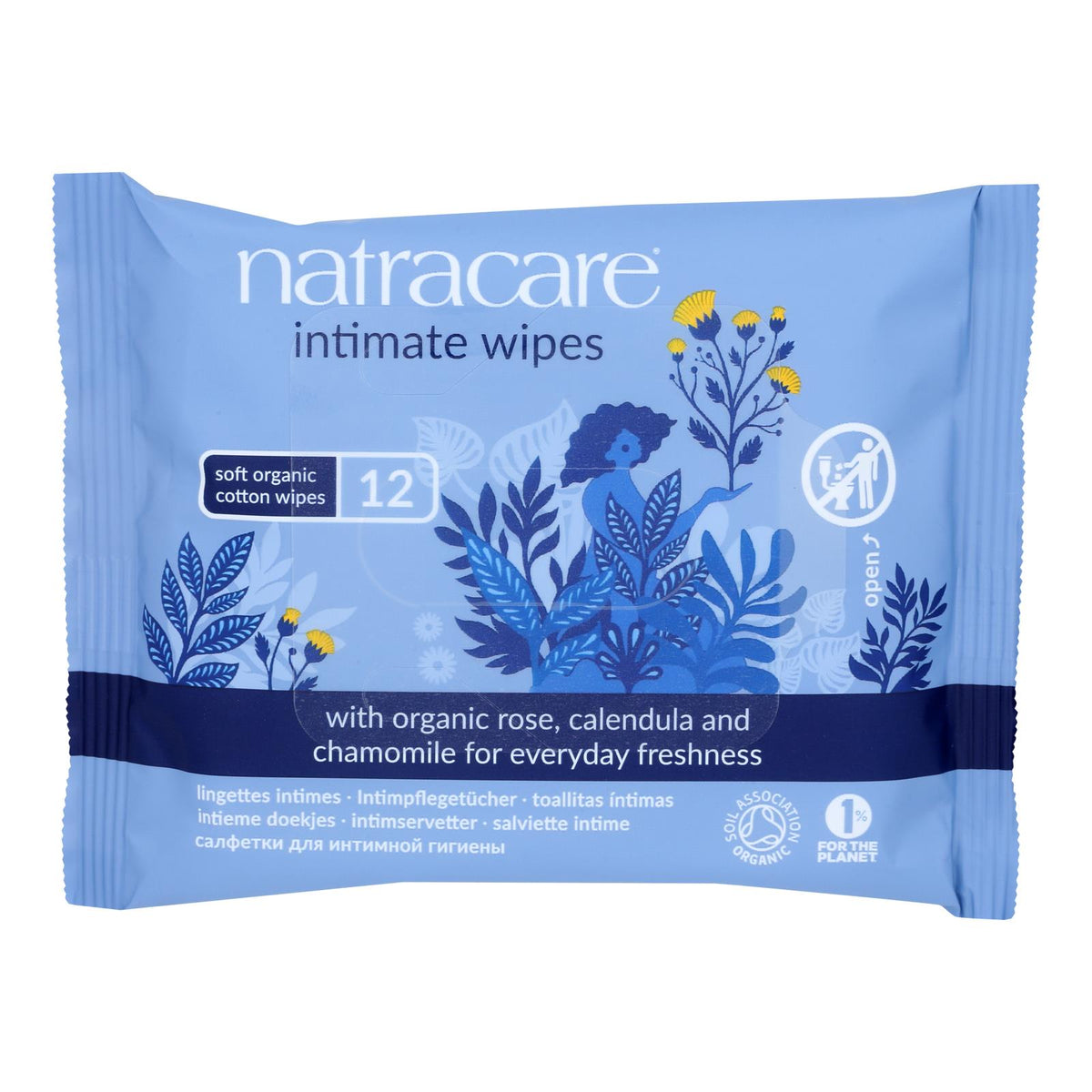 Natracare Organic Cotton Intimate Wipes - 12 Wipes - Case Of 12