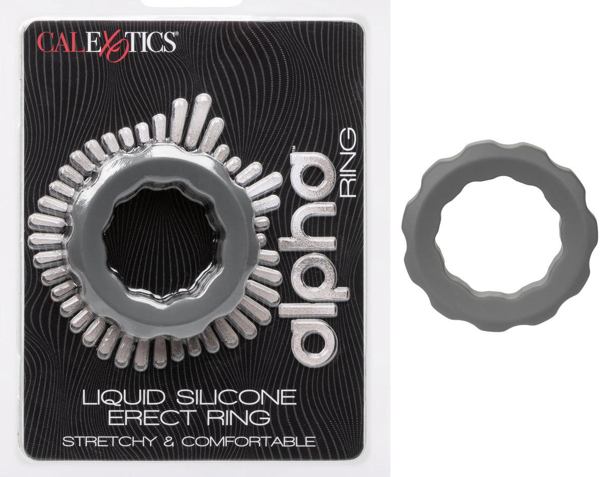 Alpha Liquid Silicone Erect Ring - Gray