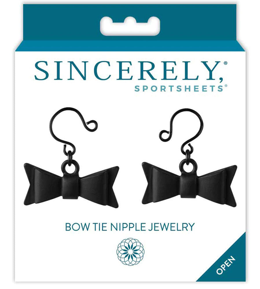 Bow Tie Nipple Jewelry - Black